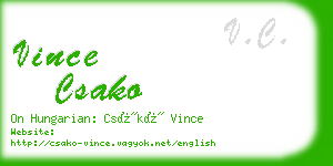 vince csako business card